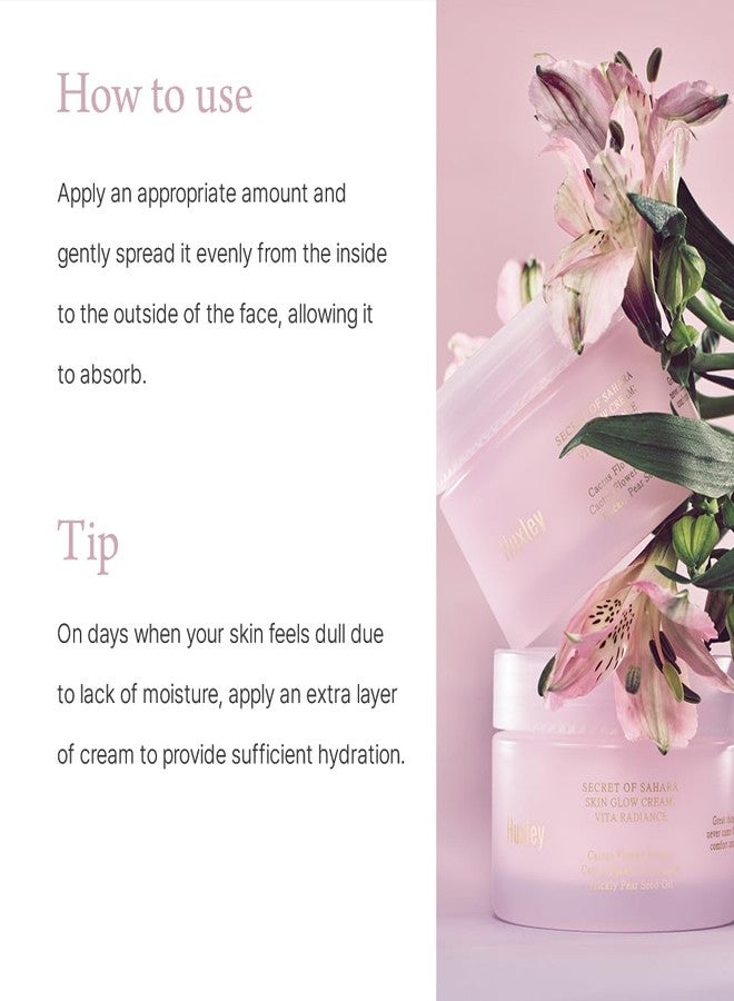 Huxley Secret of Sahara Skin Glow Cream Vita Radiance, 3% Niacinamide Face Moisturizer, Korean Skin Care Gel Cream for Dewy Glow, Glass Skin Finish | 50ml /1.69 fl. oz. - Image 5